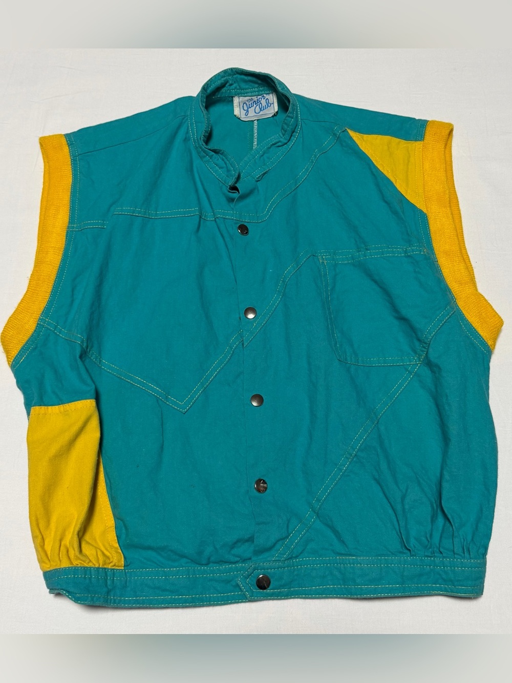 SM Junior Club Boys Snap Button Vest 80s Vintage
